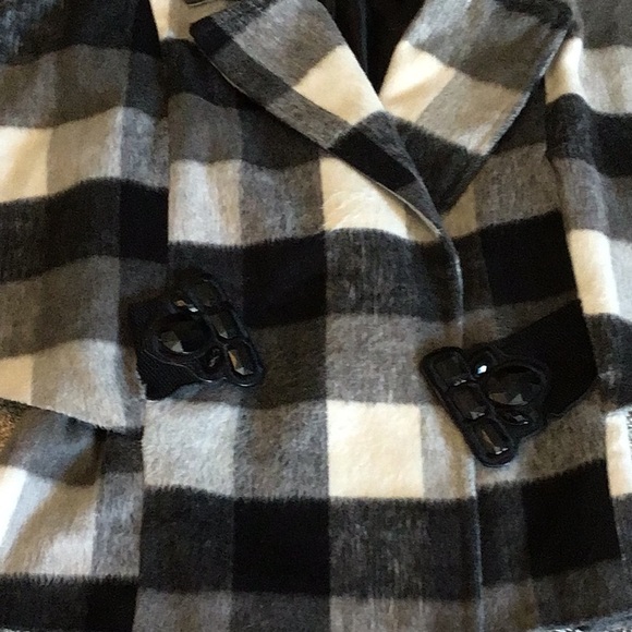 ALYX classic cape jackets, black and white plaid, size large - Picture 4 of 5